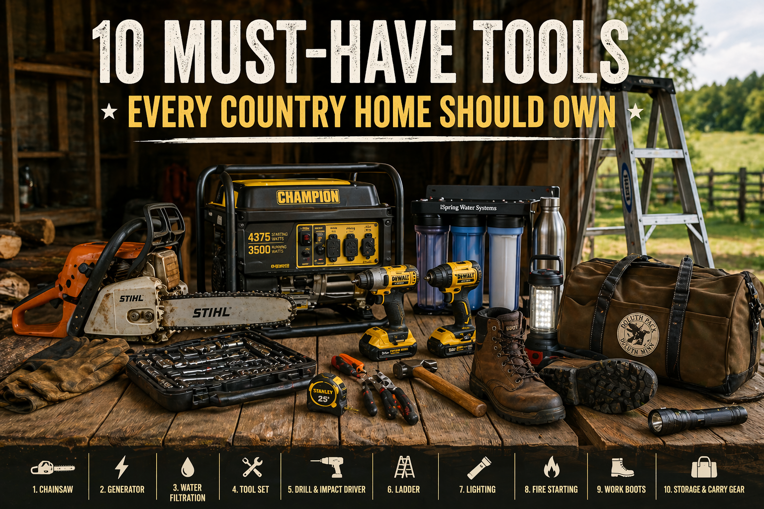 10 Must-Have Tools Every Country Home Should Own