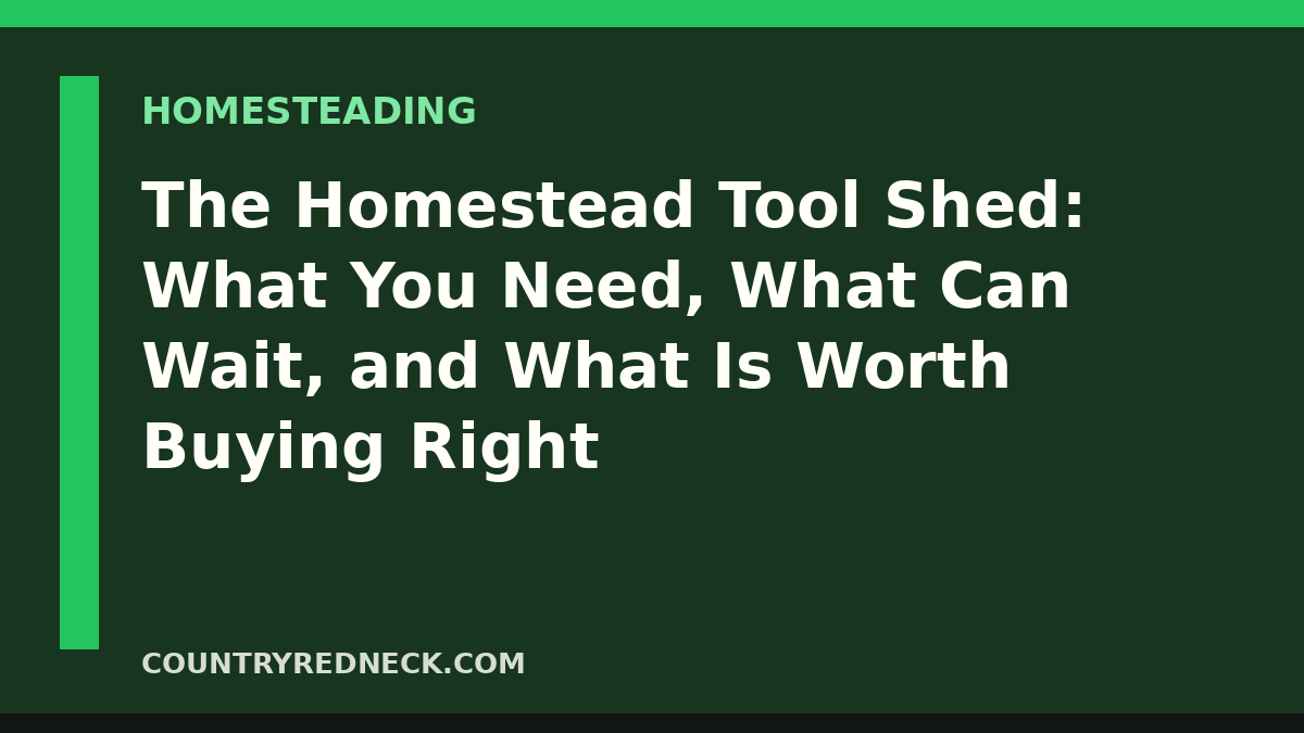 CountryRedneck guide to essential homestead hand tools, repair tools, and power equipment.