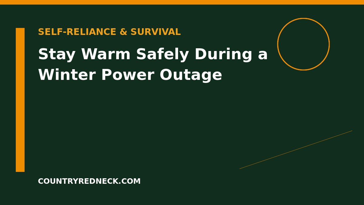 Guide to staying warm safely during a winter power outage
